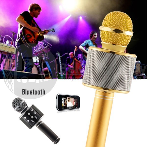 Беспроводной светящийся Bluetooth микрофон WS-858L - фото 3 - id-p109389091