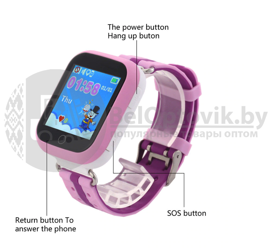 Детские умные часы SMART BABY WATCH Q750 WIFI Оранжевые - фото 2 - id-p109389119