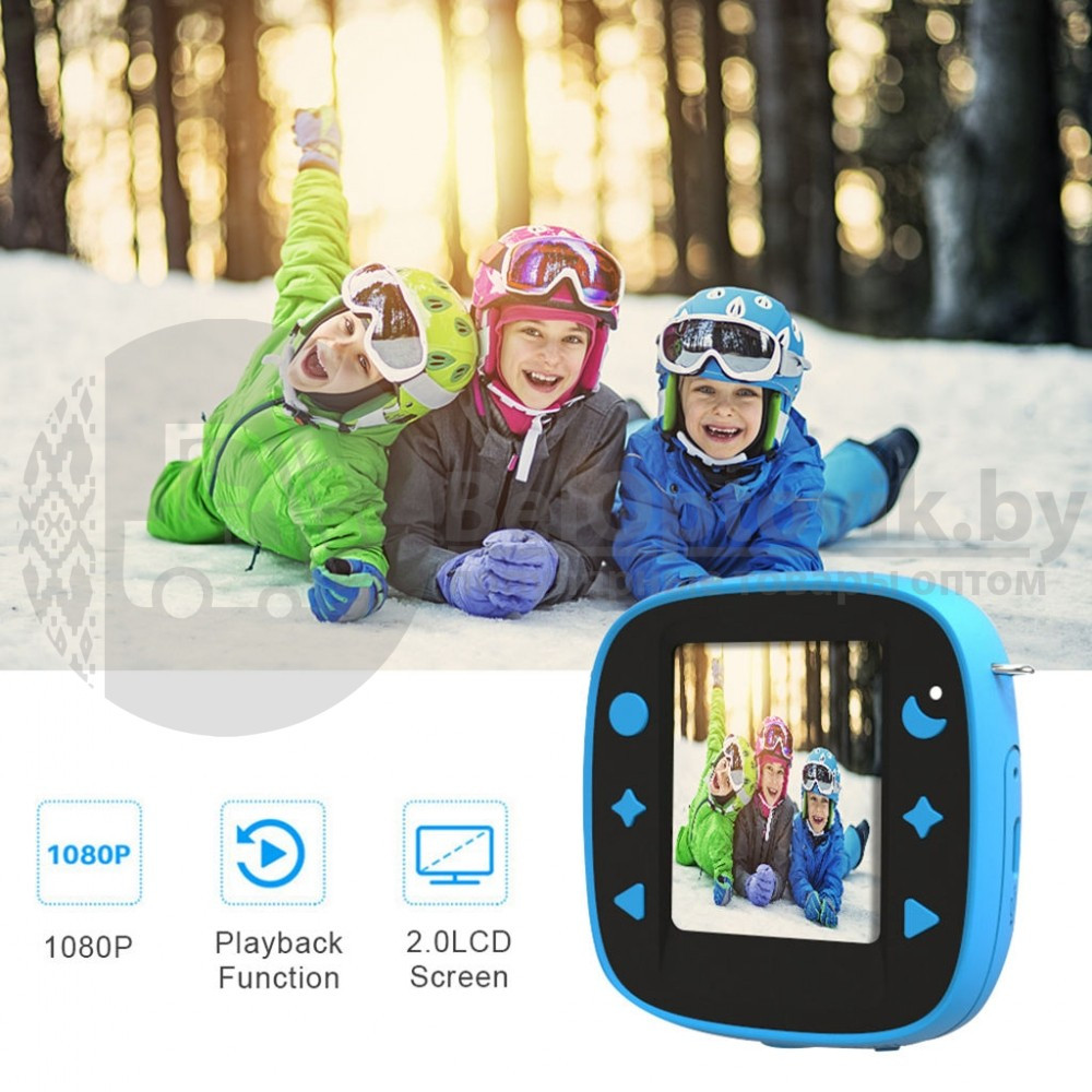 Детская экшн камера Action Camera Full HD 1080P Waterproof for Kids Желтая - фото 4 - id-p109389194