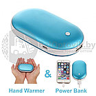 Грелка для рук и аккумулятор Power Bank Pebble Hand Warmer 5000 мАч Синий, фото 3