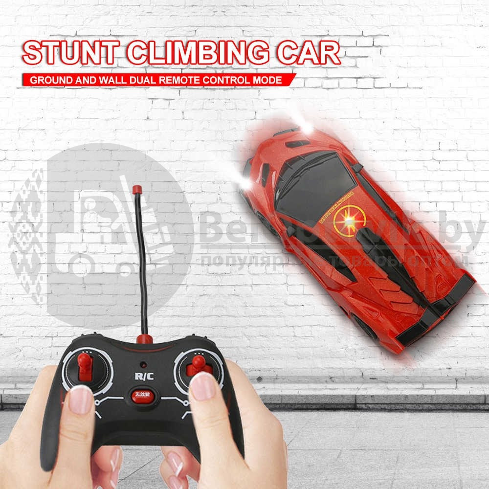 Уценка Мятая коробка Антигравитационная машинка Climbing the Wall Stunt Car Желтая - фото 7 - id-p109389329