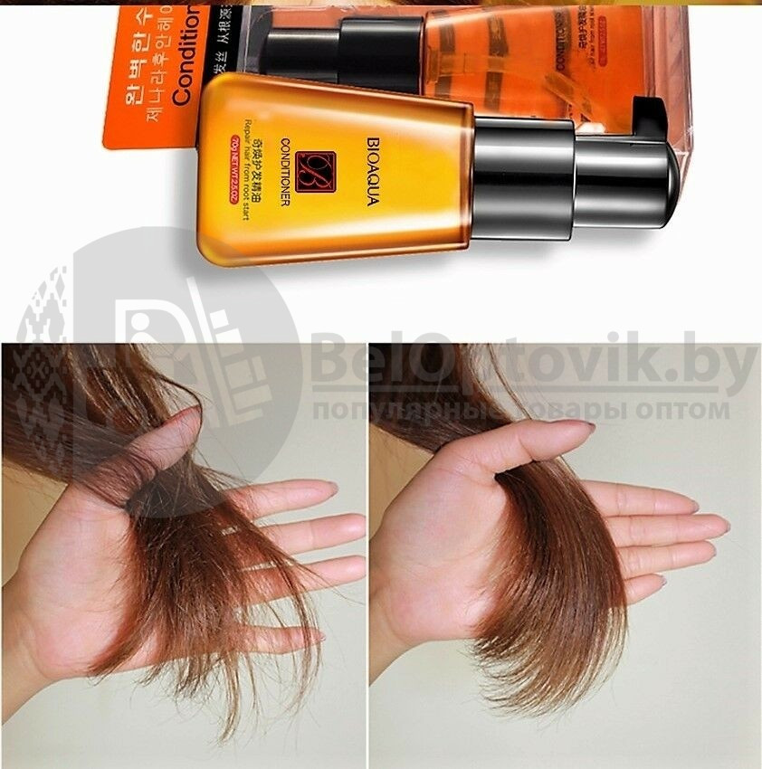Флюид (сыворотка - масло) для гладкости и блеска волос BIOAQUA Perfect Repair Qi Huan Hair Care Essential Oil - фото 8 - id-p109389371