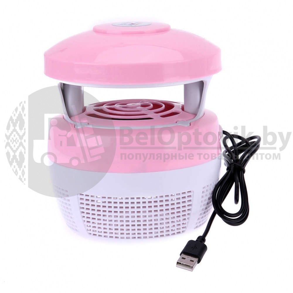 Москитная лампа от комаров со встроенным вентилятором / фотокатализом USB, розовая - фото 5 - id-p109389466