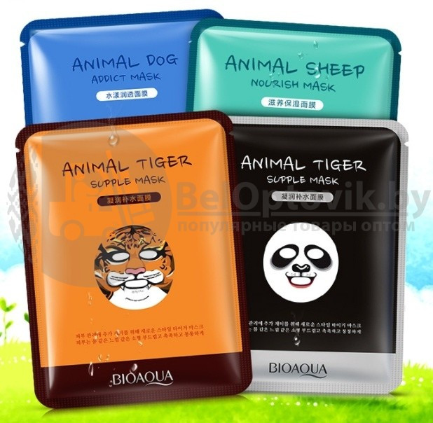 Тканевая маска для лица Зверята Kallsur Animal BioAqua Mask (4 вида), 23g Tiger (Тигр) - фото 9 - id-p109389510