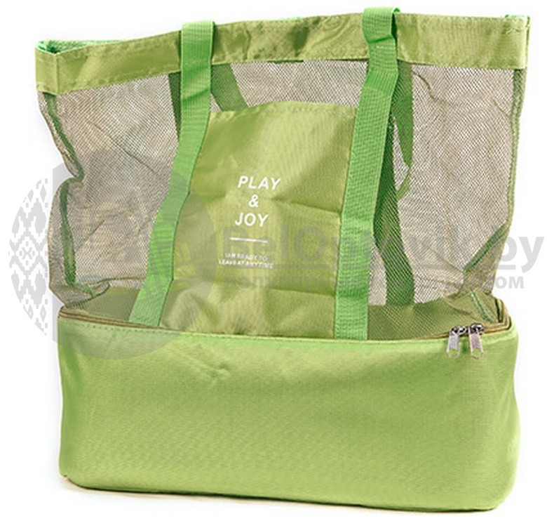 Летняя сумка для пляжа PlayJoy (термосумка) Зелёная - фото 6 - id-p109389673