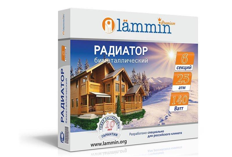 Радиатор отопления биметаллический Lammin Premium BM-350 8