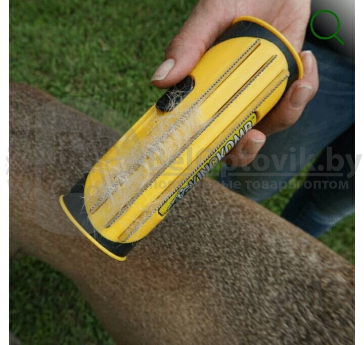 Гумер для шерсти KING KOMB DeSHEDDING Tool Инструмент для уменьшения линьки собак, кошек, лошадей - фото 2 - id-p109389858