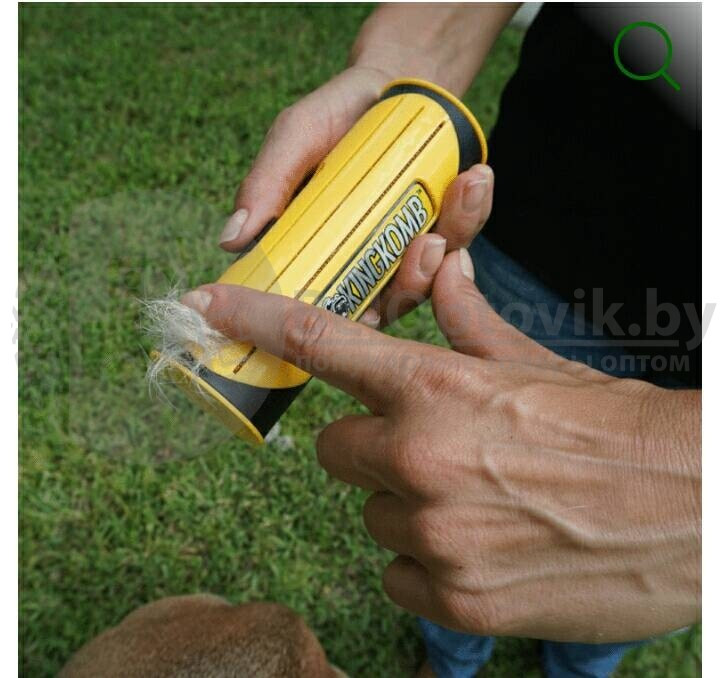 Гумер для шерсти KING KOMB DeSHEDDING Tool Инструмент для уменьшения линьки собак, кошек, лошадей - фото 4 - id-p109389858