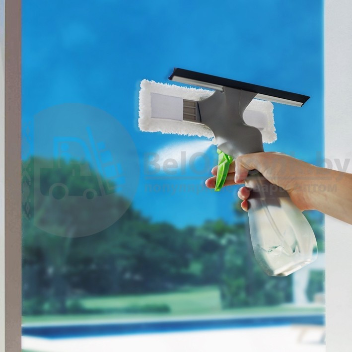 Щетка водосгон с распылителем для окон Easy Glass 3 in 1 Spray Window Cleaner - фото 2 - id-p109389871