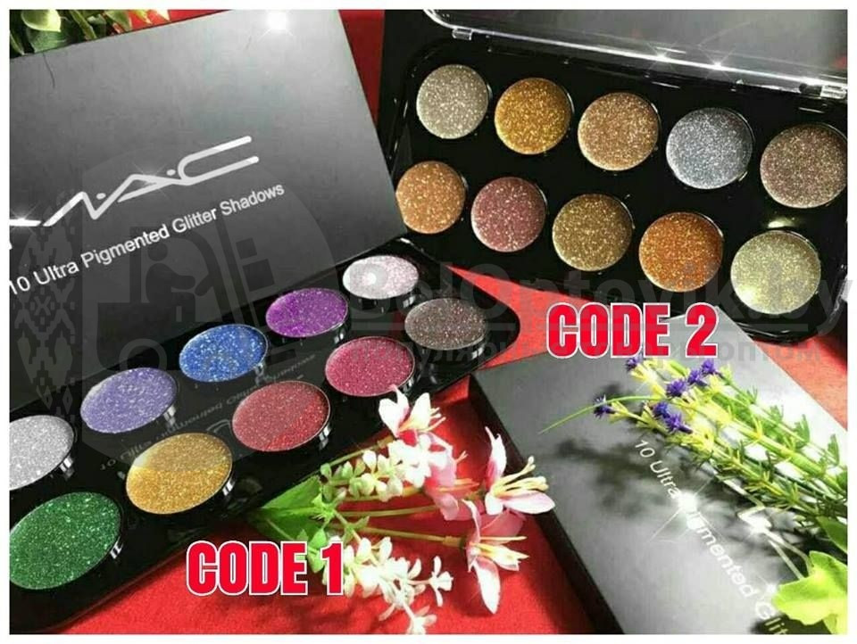 Глиттер (палетка теней) для век MAC 10 Ultra Pigmented Glitter Shadows 10 цветов - фото 3 - id-p109390068