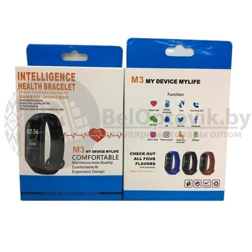 Фитнес-браслет M3 Plus Smart Bracelet Черный - фото 3 - id-p109390142