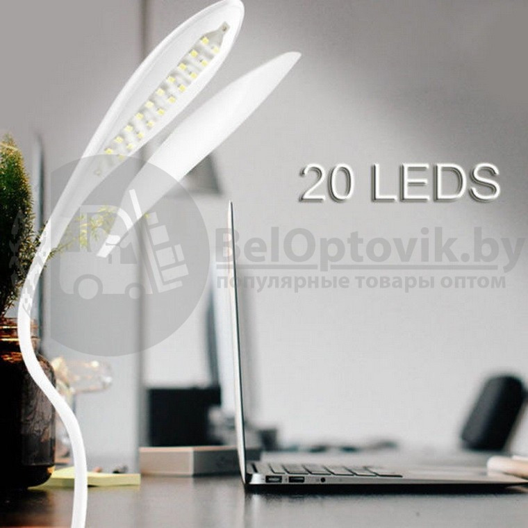 Гибкая светодиодная лампа Super Bright 20 LED 7288B с аккумулятором, USB - фото 8 - id-p109390147