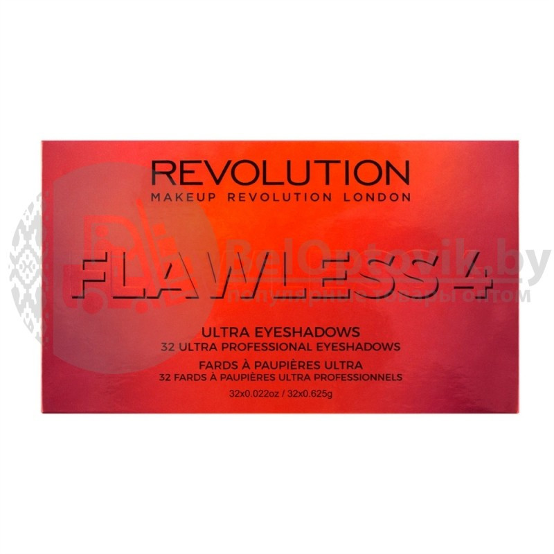 Палетка теней Revolution Makeup Ultra Eyeshadow Flawless 4 с зеркалом (32 оттенка) - фото 4 - id-p109390171