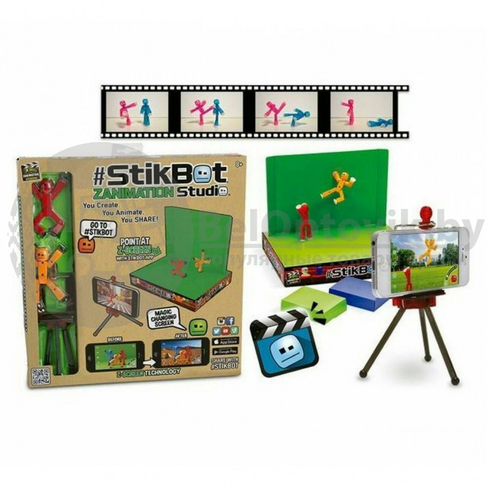 Игрушка Stikbot (Стикбот) анимационная студия со сценой - фото 3 - id-p109390366