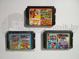 Картридж для приставок Sega Mega Drive 2 1-4 сборники Картридж для приставок Sega Mega Drive 2