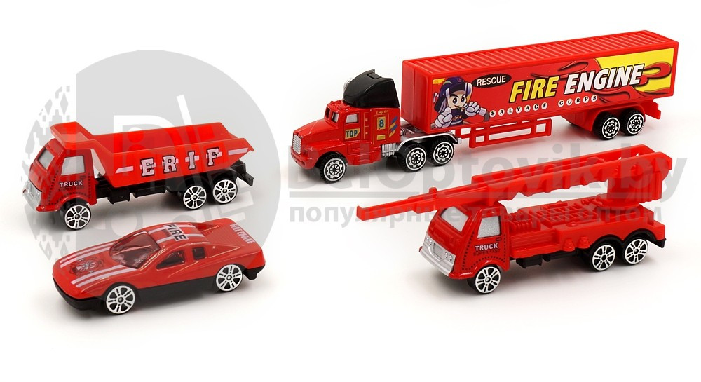 Игрушечный пожарный набор City Vehicle с дорожными знаками - фото 3 - id-p109394672