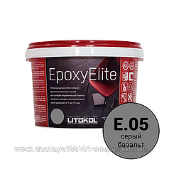 Эпоксидная фуга (затирка) LITOKOL EpoxyElite Е05 Серый базальт 1кг