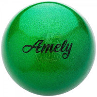 Мяч для художественной гимнастики с насыщенными блестками Amely 190 мм (зеленый) (арт. AGB-103-19-G)