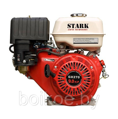 Двигатель Stark GX270 SN для мотокультиватора (9 л.с., шлиц 25 мм, задн. кр. 90*90мм)