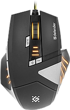 Проводная оптическая игровая мышь Defender Warhead GM-1760 оптика,8 кнопок,1000-2500 dpi