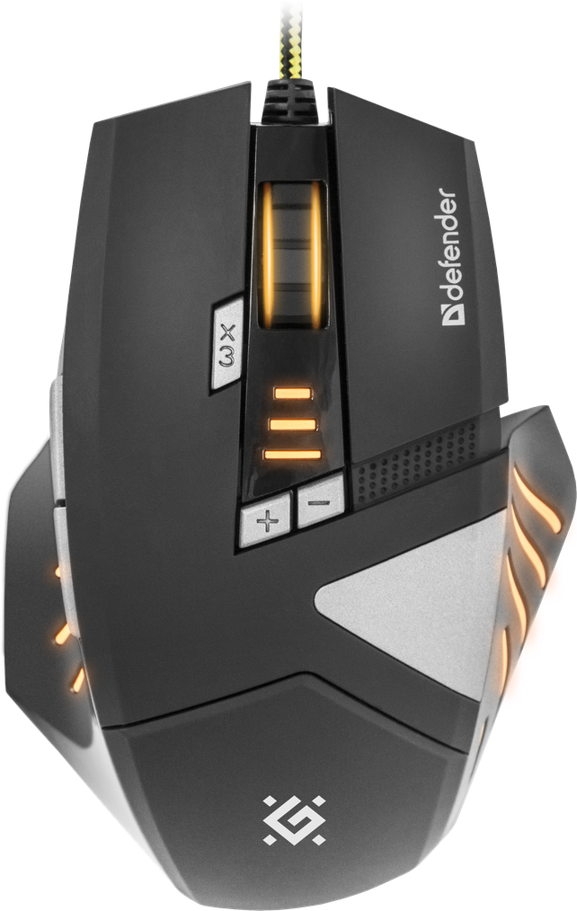 Проводная оптическая игровая мышь Defender Warhead GM-1760 оптика,8 кнопок,1000-2500 dpi - фото 1 - id-p109437408
