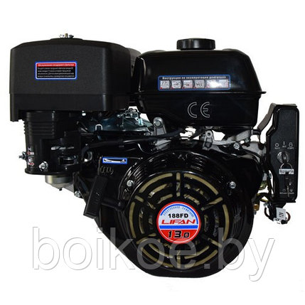 Двигатель Lifan 188FD для техники (13 л.с., шпонка 25 мм, электростартер), фото 2