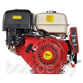 Двигатель бензиновый Skiper 190FE для мотоблока (электростартер, 16 л.с., вал 25мм, шпонка)