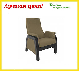 Кресло-качалка глайдер Balance-1 (Отделка каркаса – шпон венге, ткань Монтана 904)