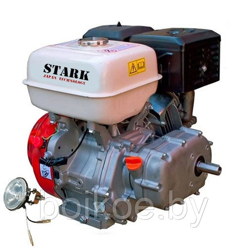 Двигатель Stark GX270 F-R для техники (9 л.с., шпонка 22 мм, сцепление и редуктор 2:1, фара)