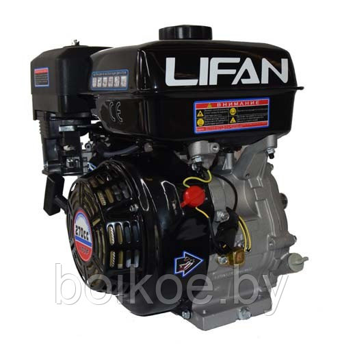 Двигатель бензиновый Lifan 177F для мотоблока (9 л.с., шпонка 25 мм, 80*80) - фото 1 - id-p109436566
