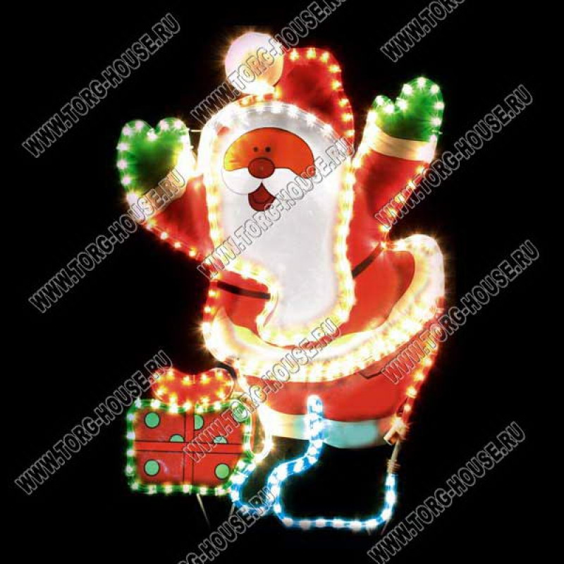 Фигура Дед Мороз с подарком 80х52 см. - фото 1 - id-p109440330