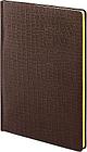 Еженедельник датированный 2022 г. А4 под крокодиловую кожу, золотой срез, коричневый