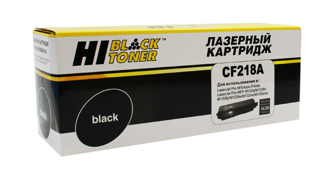 Тонер-картридж Hi-Black для HP LaserJet Pro M104/MFP M132, 1.4K, без чипа (HB-CF218A)