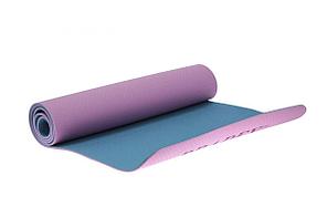 Коврики для йоги 183*61*0,6 TPE двухслойный фиолетовый