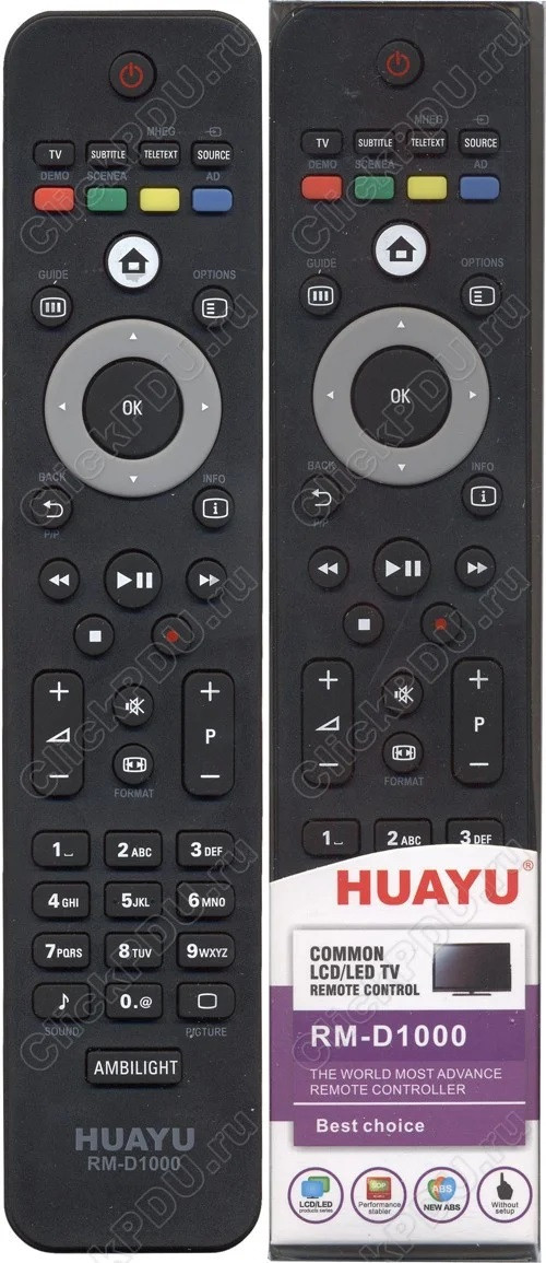 Пульт Huayu for Philips RM-D1000 универсальный - фото 1 - id-p109452463