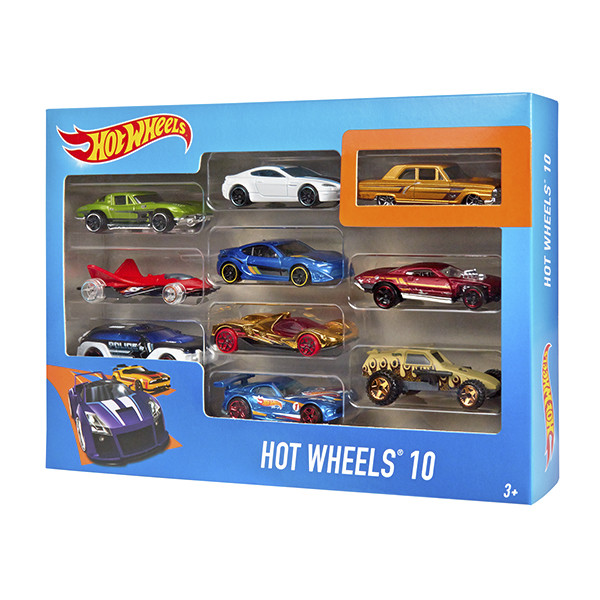 Hot Wheels 54886 Хот Вилс Подарочный набор из 10 машинок - фото 1 - id-p74405096