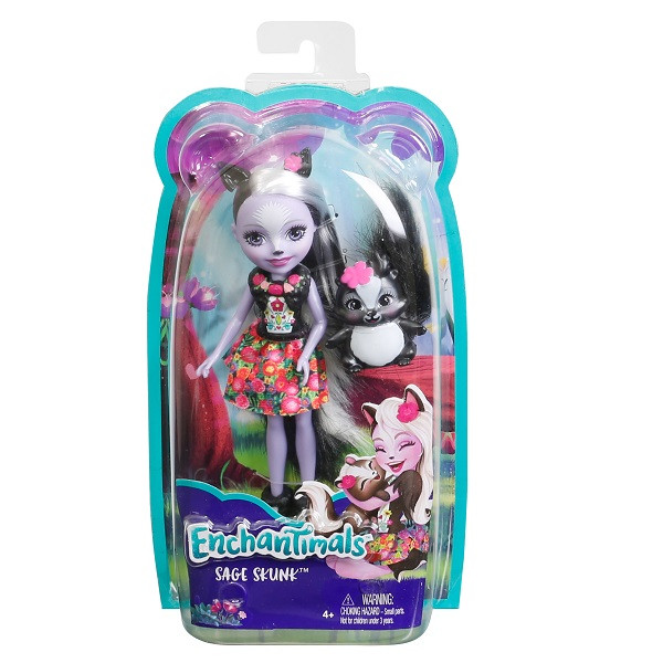 Mattel Enchantimals DYC75 Кукла Седж Скунси, 15 см - фото 8 - id-p81768718