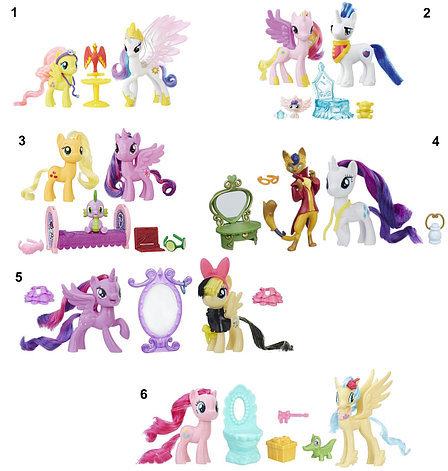 My Little Pony Mt Little Pony Hasbro Пони-модницы Парочки B9160 в ассортименте, фото 2