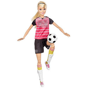 Mattel Barbie DVF69 Барби Футболистка, фото 2