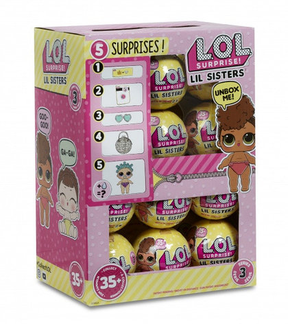 Куклы L.O.L. Супер Цена!!!Коробка 24 шт LOL Сестрёнки Surprise 5 слоев 3 серия 549550, фото 2