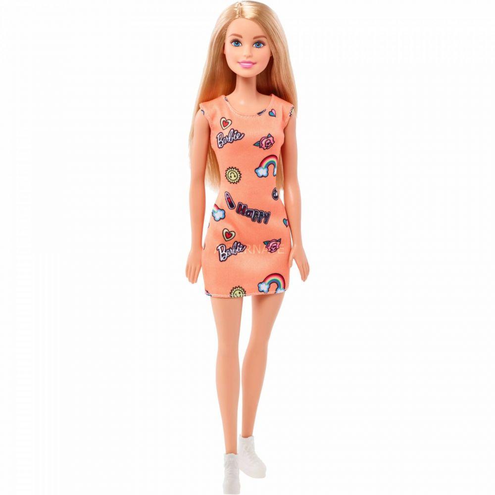 Кукла Barbie В оранжевом платье "МОДНАЯ ОДЕЖДА" T7439/FJF14 Mattel Barbie