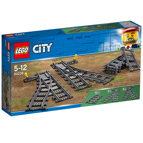 Lego City 60238 Конструктор Лего Город Железнодорожные стрелки - фото 4 - id-p93045326