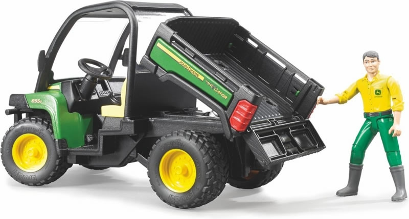 Мини-самосвал John Deere Gator XUV 855D c фигуркой водителя 107 мм Bruder 02490 - фото 7 - id-p99960281