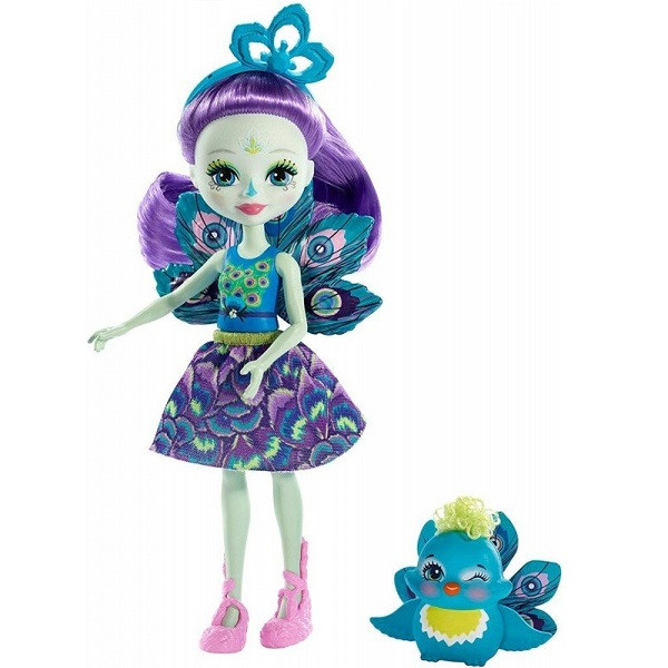 Mattel Enchantimals FXM74 Кукла Пэттер Павлина, 15 см