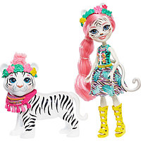 Куклы с большими зверюшками КУКЛА Тэдли Тайгер и тигр Китти Mattel Enchantimals GFN57