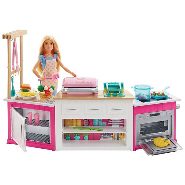 Барби Супер кухня с куклой Mattel Barbie FRH73 - фото 1 - id-p109452278