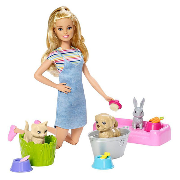 Барби Игровой набор "Кукла и домашние питомцы" Mattel Barbie FXH11 - фото 2 - id-p109452282