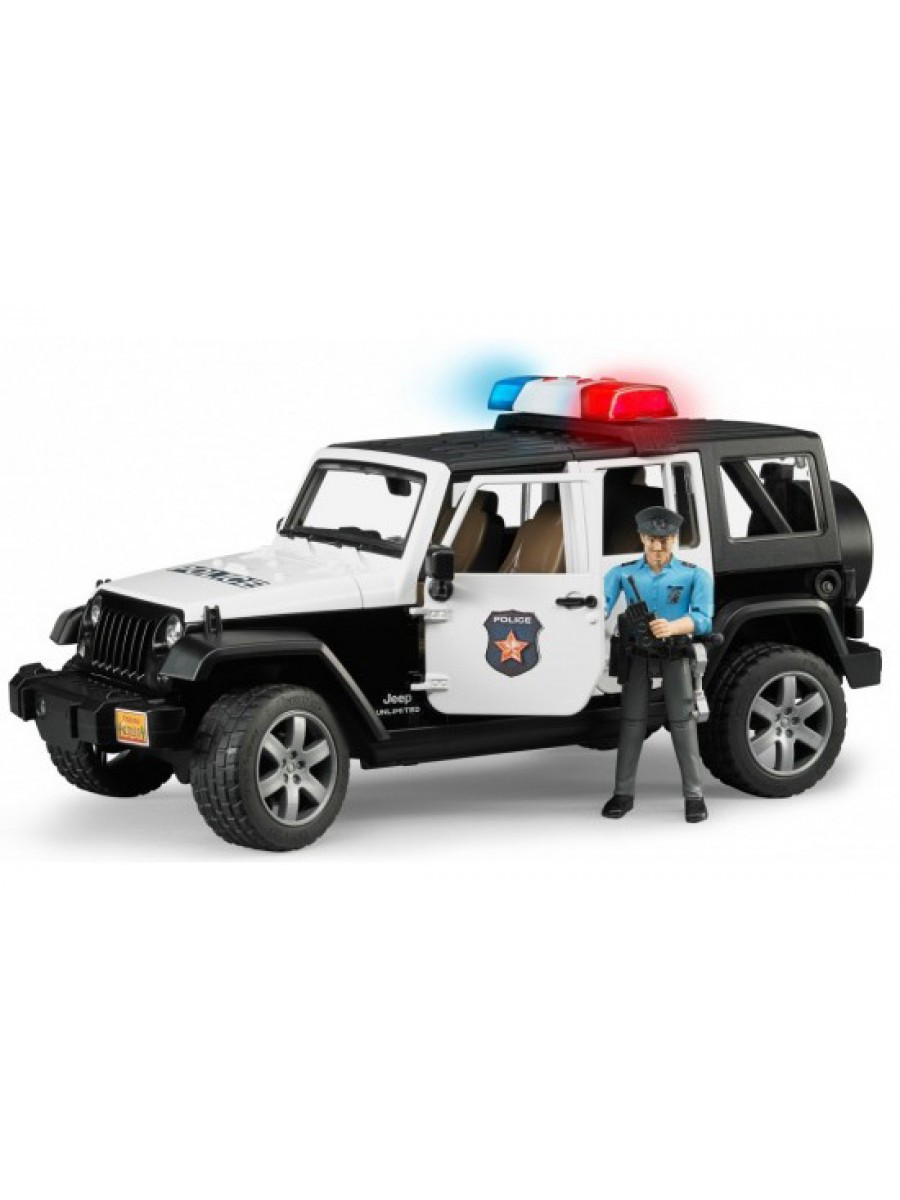 Внедорожник Jeep Wrangler Bruder Полиция с фигуркой 02526 - фото 1 - id-p107802184