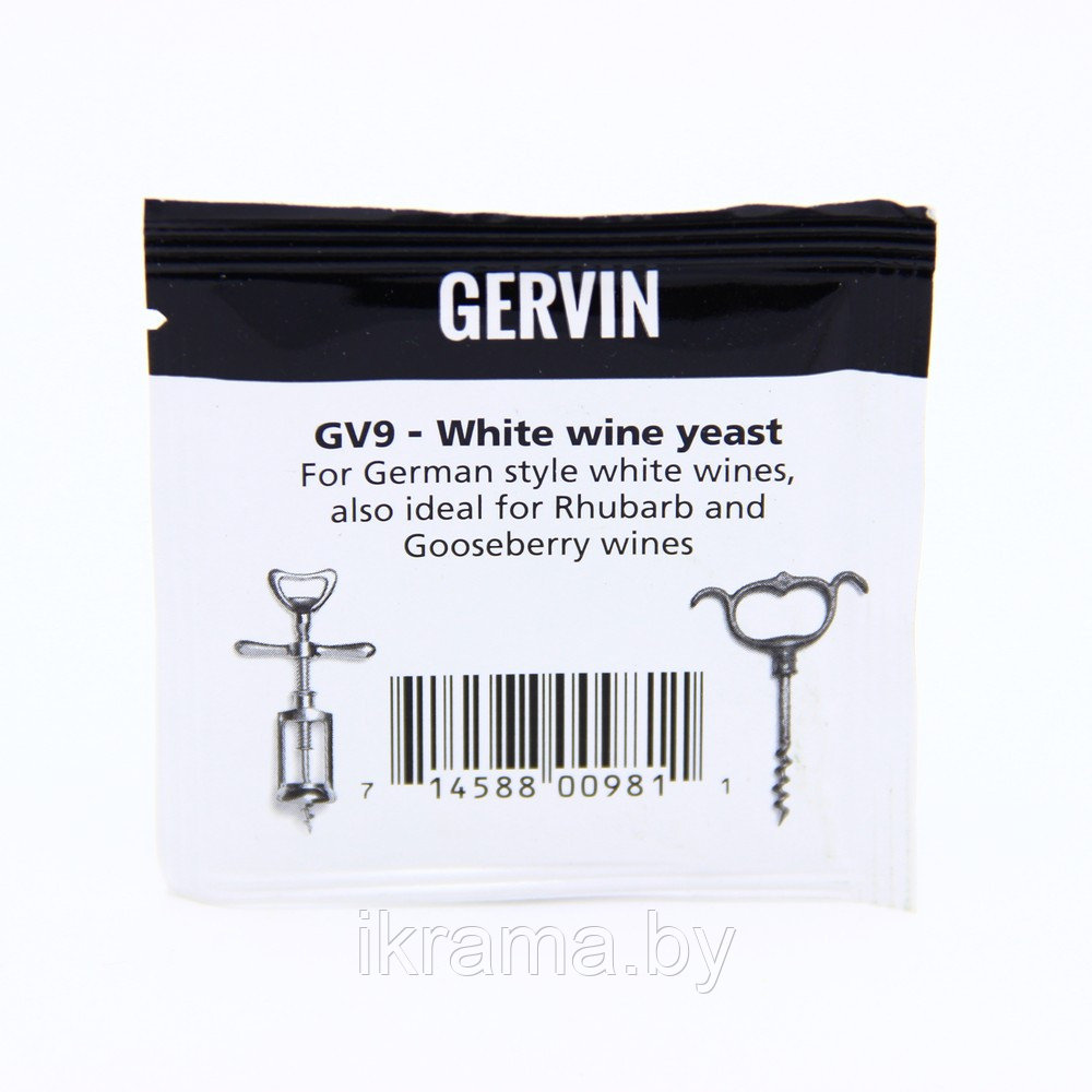 Винные дрожжи Gervin GV9 White Wine - фото 1 - id-p109461387