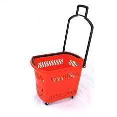 Корзина-тележка на четырёх колёсах пластиковая Корбис PBT45, фото 1